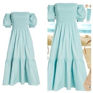 INTERMIX
Aubrey Smocked Poplin Midi Dress size S/P